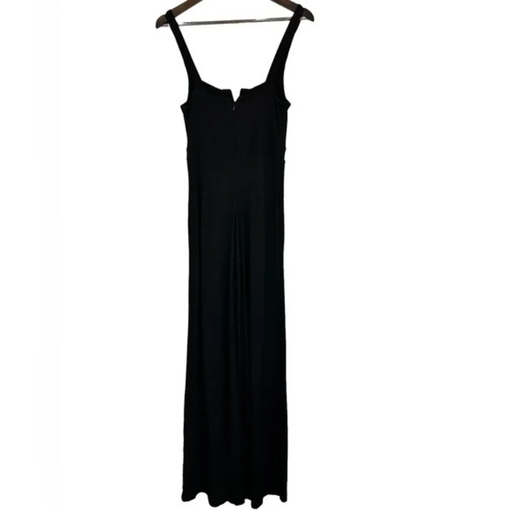 Revolve L*Space Womens Black Ribbed Jumpsuit Sleeveless wide Leg Sz Medium - Picture 4 of 13
